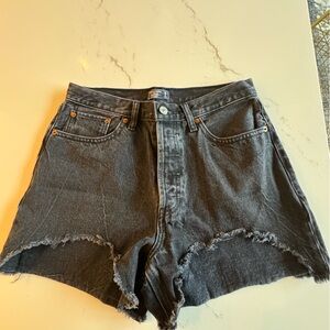 Abercrombie black jean shorts